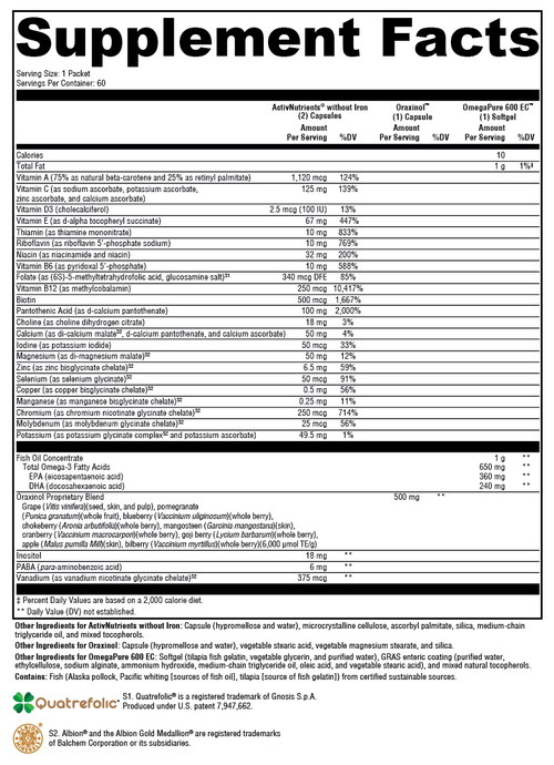 ActivEssentials™ 60 Packets Supplement Facts