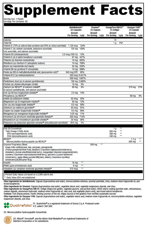 ActivEssentials™ for Women 60 Packets Supplement Facts
